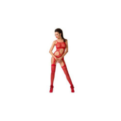 PASSION - WOMAN BS047 BODYSTOCKING ROSSO TAGLIA UNICA
