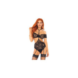 LEG AVENUE - SET DUE PEZZI TOP & TEDDY S/M