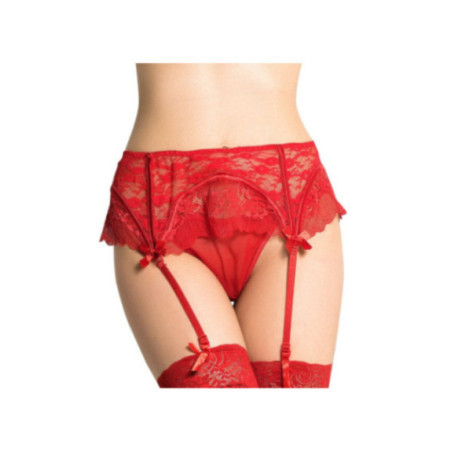 QUEEN LINGERIE - PERIZOMA CON GIARRETTIERA IN PIZZO S/M