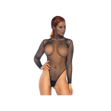 LEG AVENUE - KINK ORSACCHIOTTO A RETE CON CAPPUCCIO E STRASS