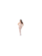 PASSION - DONNA BS078 BODYSTOCKING TAGLIA UNICA BIANCO
