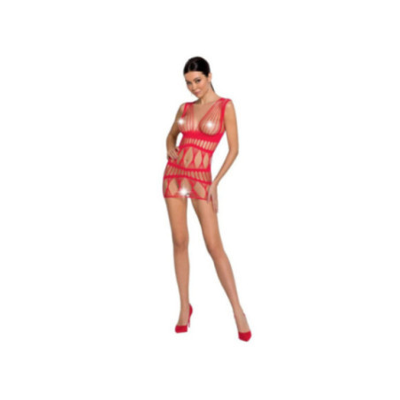 PASSION - WOMAN BS089 BODYSTOCKING ROSSO TAGLIA UNICA