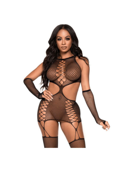 LEG AVENUE - ABITO GIACCA CON GUANTI TAGLIA UNICA