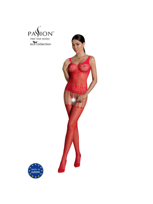 PASSION - COLLEZIONE ECO BODYSTOCKING ECO BS001 ROSSO