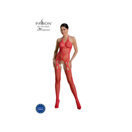 PASSION - COLLEZIONE ECO BODYSTOCKING ECO BS002 ROSSO