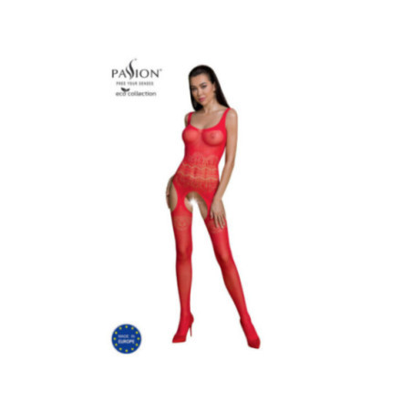 PASSION - COLLEZIONE ECO BODYSTOCKING ECO BS005 ROSSO