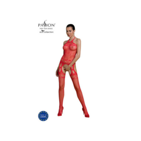 PASSION - COLLEZIONE ECO BODYSTOCKING ECO BS006 ROSSO