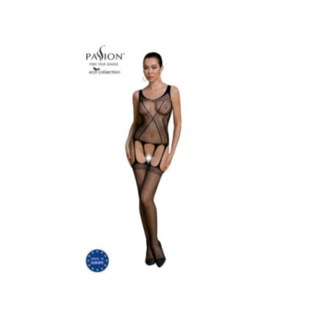 PASSION - COLLEZIONE ECO BODYSTOCKING ECO BS007 NERO