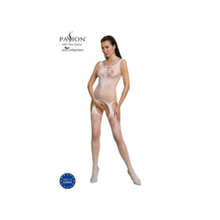 PASSION - COLLEZIONE ECO BODYSTOCKING ECO BS011 BIANCO