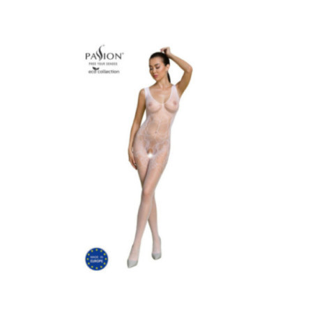 PASSION - COLLEZIONE ECO BODYSTOCKING ECO BS012 BIANCO