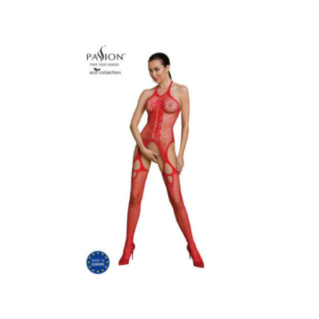 PASSION - COLLEZIONE ECO BODYSTOCKING ECO BS013 ROSSO