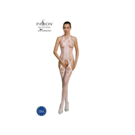 PASSION - COLLEZIONE ECO BODYSTOCKING ECO BS013 BIANCO