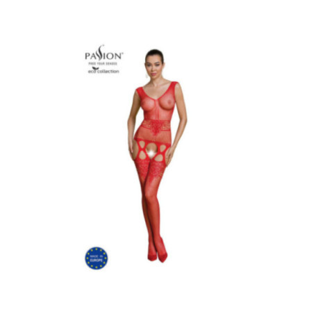 PASSION - COLLEZIONE ECO BODYSTOCKING ECO BS014 ROSSO