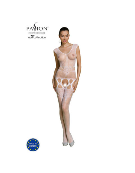 PASSION - COLLEZIONE ECO BODYSTOCKING ECO BS014 BIANCO