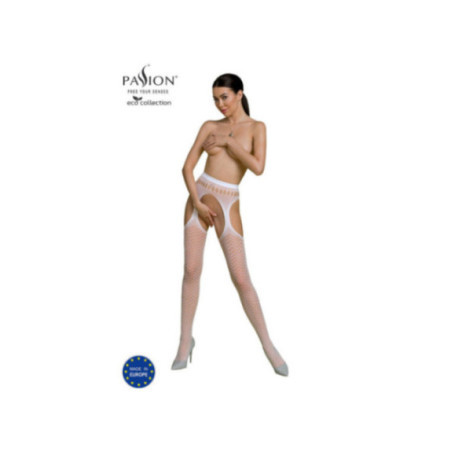 PASSION - COLLEZIONE ECO BODYSTOCKING ECO S002 BIANCO