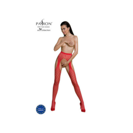 PASSION - COLLEZIONE ECO BODYSTOCKING ECO S003 ROSSO