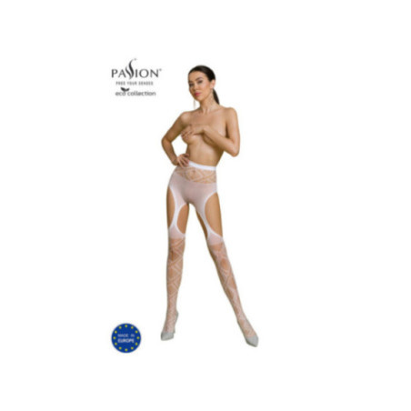 PASSION - COLLEZIONE ECO BODYSTOCKING ECO S005 BIANCO