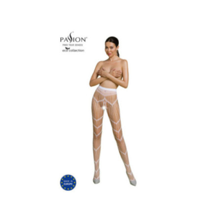 PASSION - COLLEZIONE ECO BODYSTOCKING ECO S006 BIANCO