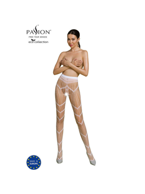 PASSION - COLLEZIONE ECO BODYSTOCKING ECO S006 BIANCO