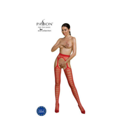 PASSION - COLLEZIONE ECO BODYSTOCKING ECO S008 ROSSO