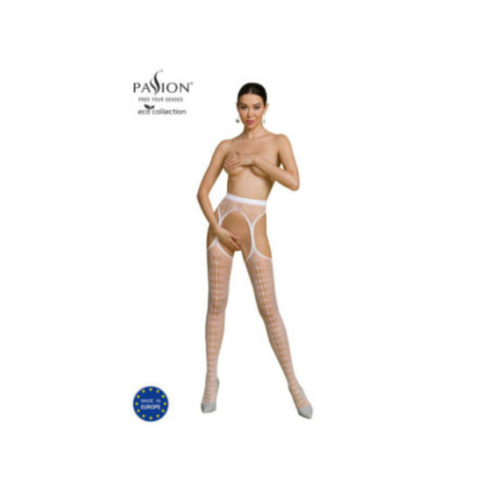 PASSION - COLLEZIONE ECO BODYSTOCKING ECO S008 BIANCO