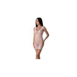 PASSION - BS097 BODYSTOCKING BIANCO TAGLIA UNICA