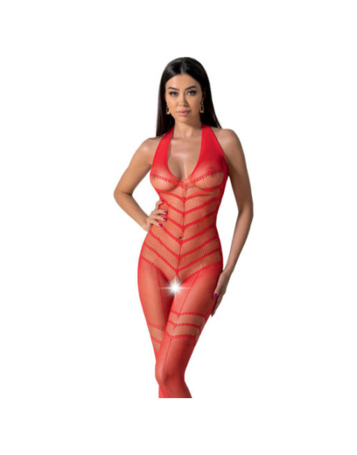 PASSION - BODYSTOCKING BS100 ROSSO TAGLIA UNICA