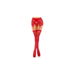 LEG AVENUE - CALZINI IN PIZZO E REGGIARGIACCHINO ROSSO