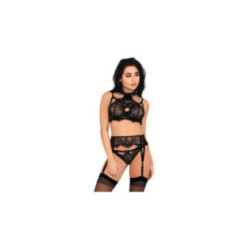 LIVCO CORSETTI FASHION - MAJALESA LC 90526 REGGISENO + REGGISENO + SLIP NERO L/XL