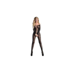 LIVCO CORSETTI FASHION - ABRA LC 17086 BODYSTOCKING CROTCHLESS NERO TAGLIA UNICA