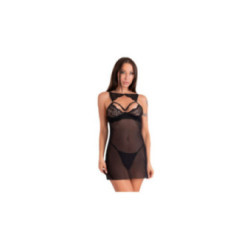 LIVCO CORSETTI FASHION - KROLINA LC 90734 CHEMISE + PERIZOMA NERO S/M