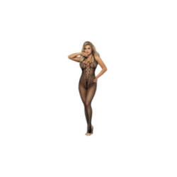 SUBBLIME - 951788 BODYSTOCKING LUNGO A RETE CON SPALLINE SU PETTO E SCHIENA NERO TAGLIA UNICA