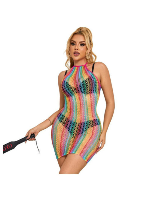 SUBBLIME - 952341 VESTITO A RETE ARCOBALENO TAGLIA UNICA