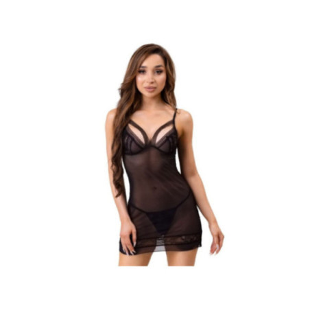 LIVCO CORSETTI FASHION - MELISENDA CF 1709 ACCAPPATOIO + CAMICIA + PERIZOMA NERO S