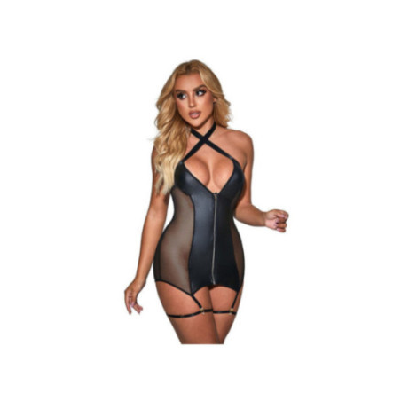 SUBBLIME - 954444 ABITO SEXY IN RETE PELLE NERO S/M