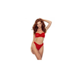 PASSION - CATILLA SET PERIZOMA + REGGISENO ROSSO L/XL
