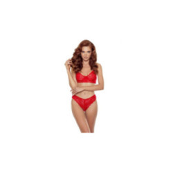 PASSION - DENELIA SET PERIZOMA + REGGISENO ROSSO L/XL