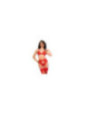 CHILIROSE - CR 4848 SET REGGISENO IN PIZZO ROSSO + PERIZOMA + CALZE L