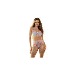 SUBBLIME - 957650 SET REGGISENO E CINTURA RICAMO FIORI ROSA L/XL