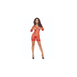 PASSION - BS108 BODYSTOCKING GRID RED
