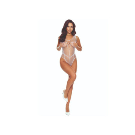 PASSION - BS114 BODYSTOCKING A GRIGLIA BIANCA