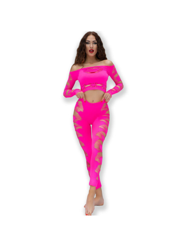 CHILIROSE - CR 4632 TOP E PANTALONE FUCSIA S/L