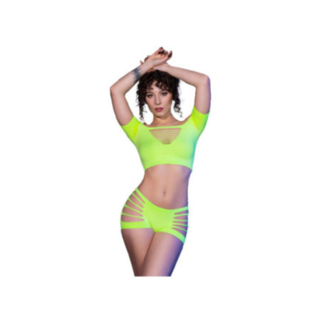 CHILIROSE - CR 4433 TOP E SHORTS VERDE S/M