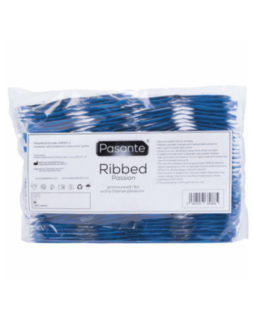 PASANTE - PRESERVATIVI RIBBED PASSION BUSTA 144 UNITÀ