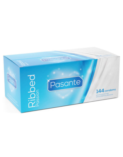 PASANTE - PRESERVATIVI RIBBED PASSION SCATOLA 144 UNITÀ