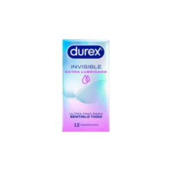 DUREX - PRESERVATIVI INVISIBILI EXTRA LUBRIFICATI 12 UNITÀ