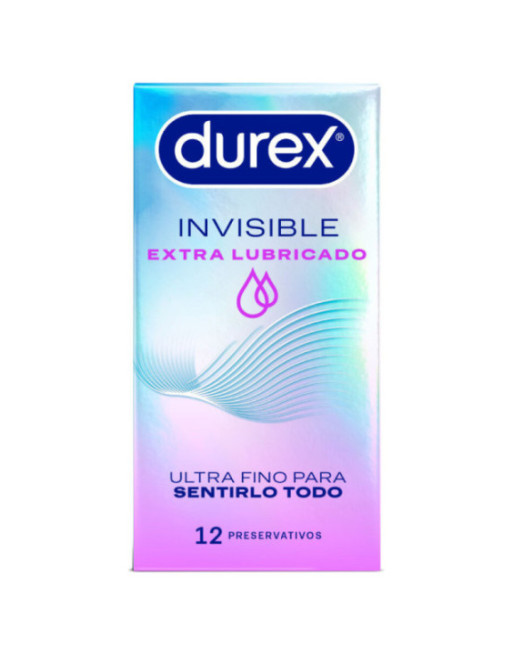 DUREX - PRESERVATIVI INVISIBILI EXTRA LUBRIFICATI 12 UNITÀ