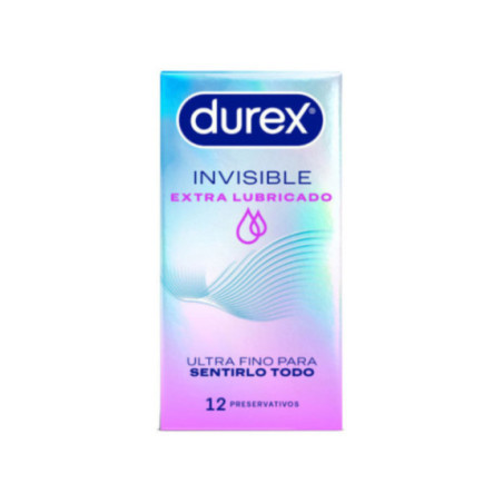 DUREX - PRESERVATIVI INVISIBILI EXTRA LUBRIFICATI 12 UNITÀ