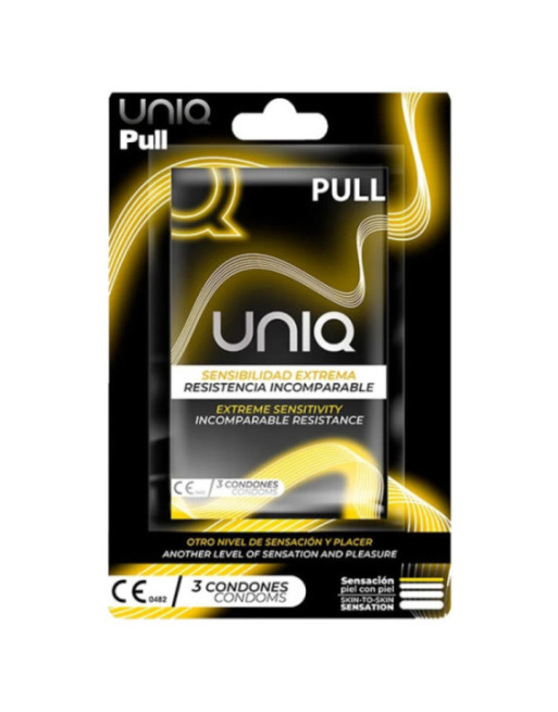 UNIQ - PRESERVATIVI SENZA LATTICE CON STRISCE 3 UNITÀ