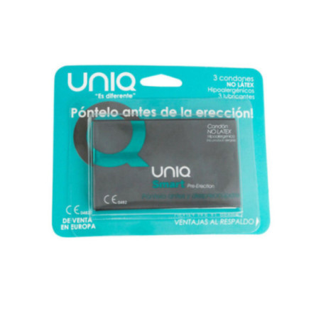 UNIQ - SMART LATEX FREE PRE-ERECTION CONDOMS 3 UNITS
